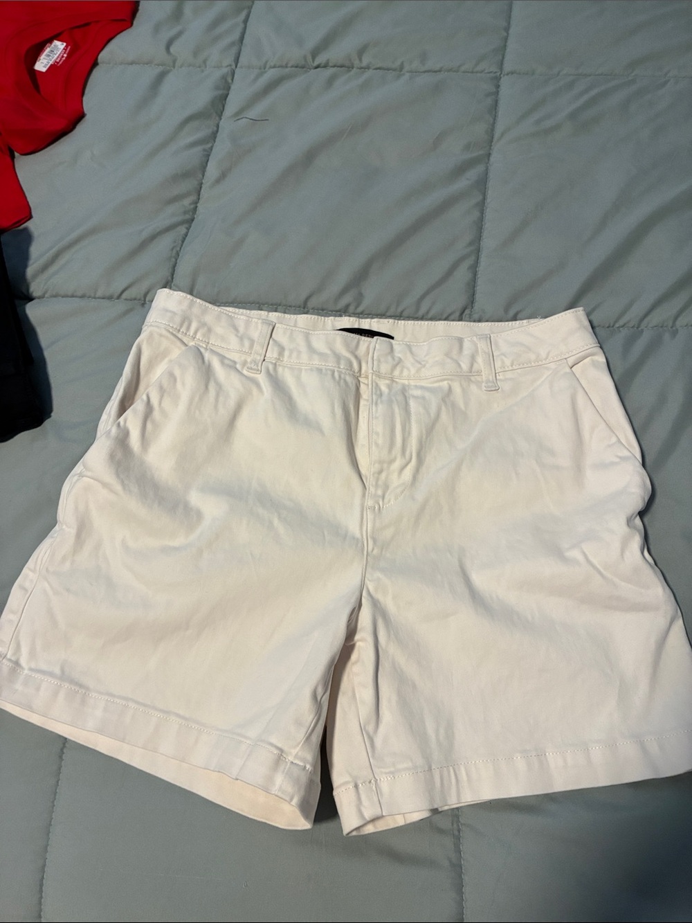 Banana Republic White Chino Bermuda Shorts